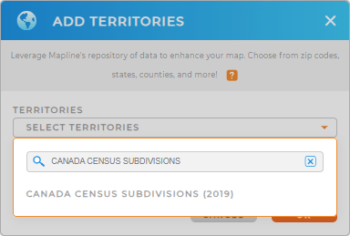 Adding Canada Census Subdivisions to your map