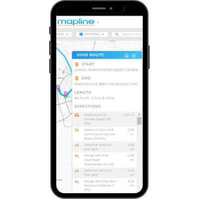 Use your smartphone to navigate in Mapline
