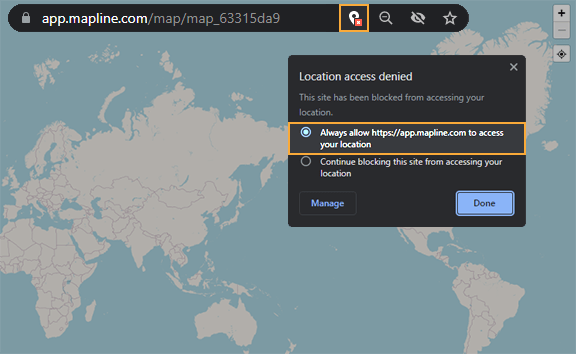 enable location in browser