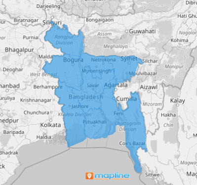 Map of Bangladesh divisions