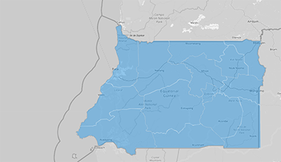 Map of Equatorial Guinea districts