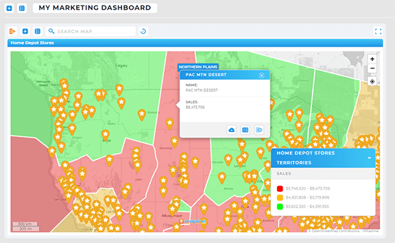 example marketing dashboard