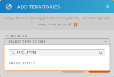 Add Brazil States to your map in Mapline