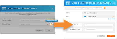 Connect to any application or platform to import your data into Mapline