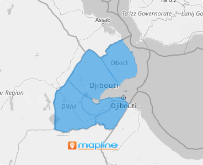 Map of Djibouti Regions