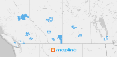 Map of Canada census tracts