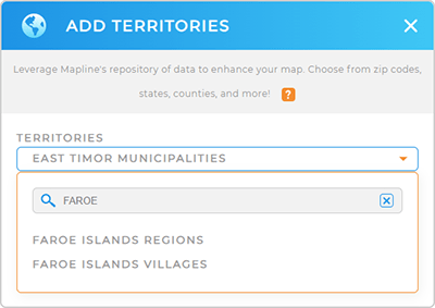 Add Faroe Islands regions to your Mapline map