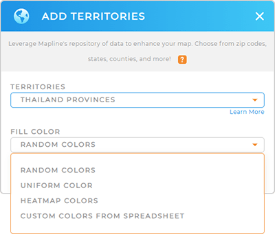 Color-code your map of Thailand provinces