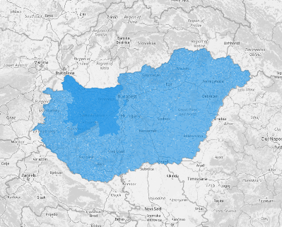 Map of Hungary Localities