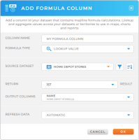 Mapline formula columns