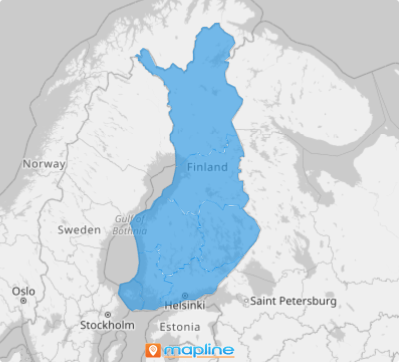 Map of Finland Administrative Agencies