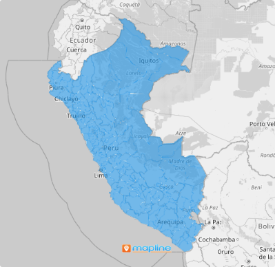 Map of Peru provinces