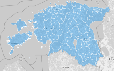 Map of Estonia Municipalities