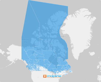 Map of Canada Consolidated Subdivisions