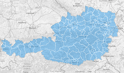 Map of Austria Districts