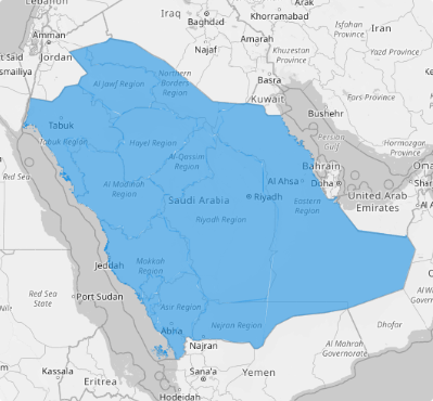 Map of Saudi Arabia Regions