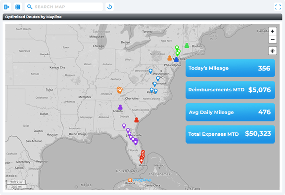 Optimize sales reps schedules and mileage