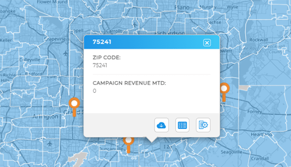 Monitor ad campaigns by zip code in Mapline