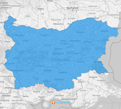 Map of Bulgaria municipalities