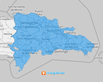 Map of Dominican Republic Municipalities

