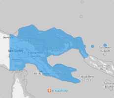 Map of Papua New Guinea provinces