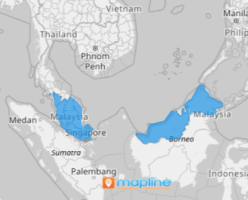 Map of Malaysia states