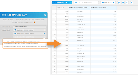 Calculate competitor density around your business locations in minutes