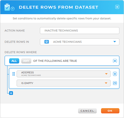 Automatically delete data