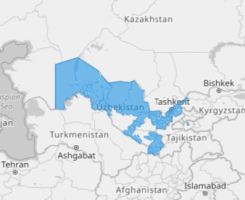 Map of Uzbekistan Districts