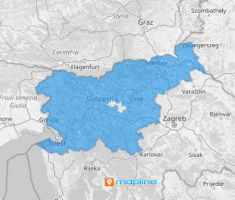 Map of Slovenia municipalities