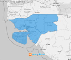 Map of Guinea-Bissau Provinces