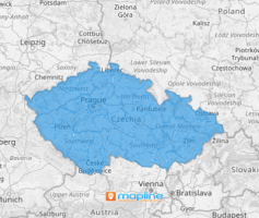 Map of Czech Republic districts