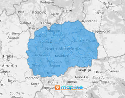 Map of North Macedonia Municipalities