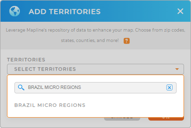 Add Brazil Meso Regions to your map in Mapline