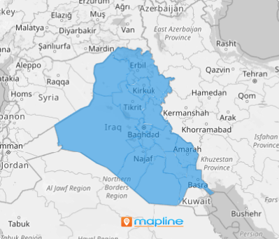 Map of Iraq Governorates