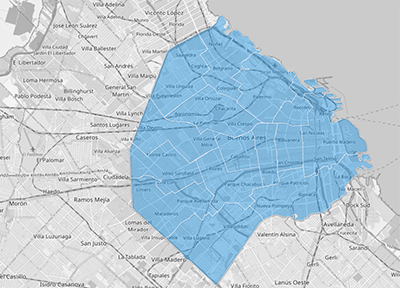 Map of Argentina Communes - Buenos Aires City