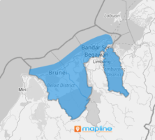 Map of Brunei districts