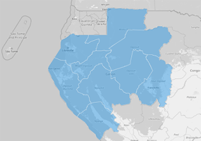 Map of Gabon Provinces