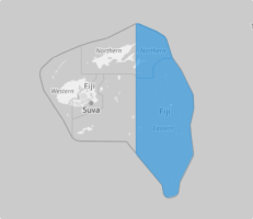 Map of Fiji Divisions