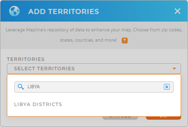 Add Libya Districts to your map in Mapline