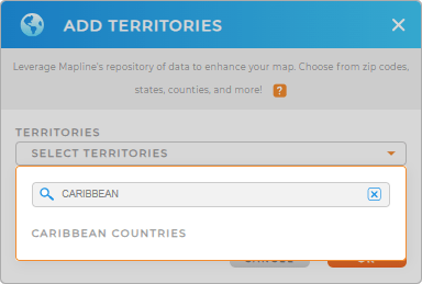 Add Caribbean Countries to your map in Mapline