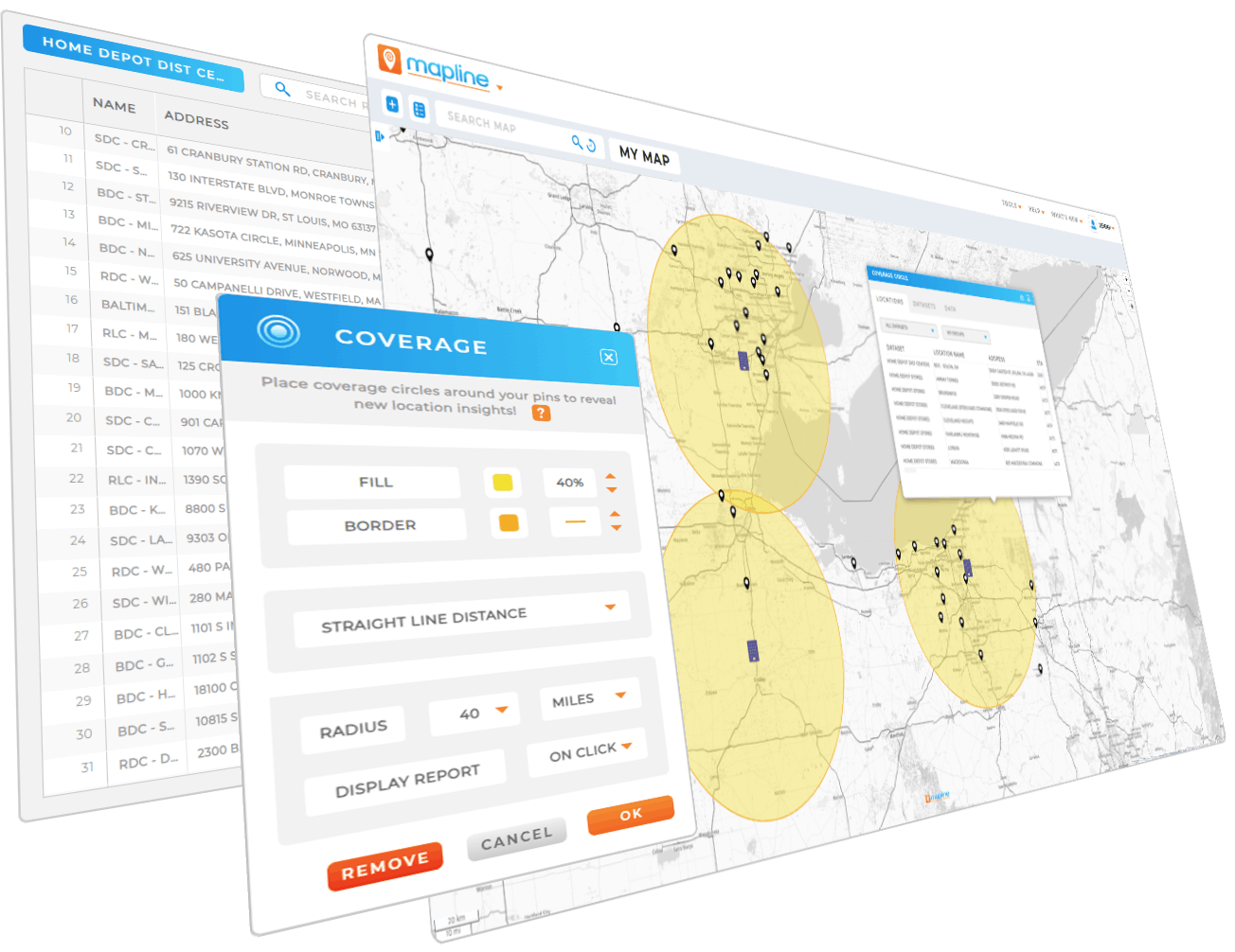 Create radius circles around your map pins